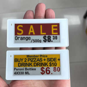 Etiquetas Electrónicas para Estantes para una Clasificación Sencilla - Optimiza la Etiquetación de Estantes en Almacenes y Supermercados, Pantalla de Tinta Electrónica de 2.9 Pulgadas - Product Image 1