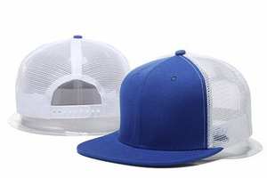 Gorra Snapback personalizada al por mayor, gorras de camionero Snapback de malla plana con logotipo bordado en blanco - Product Image 5