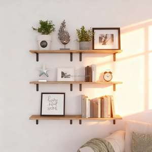 6 Tier Thép Gỗ Tráng Nổi Tường Kệ Giá Tổ Chức Treo Tường Lưu Trữ Lớn Kệ Sách Cho Trang Trí Nội Thất Phòng Tắm - Product Image 6