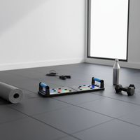 Équipement de fitness à domicile, système de planche à pompes pliables avec poignées, codées par couleur, pour un entraînement complet du corps, salle de sport à domicile