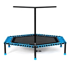Trampolín Hexagonal de 50 Pulgadas para Gimnasio, con <span class=keywords><strong>Bungee</strong></span> de Seguridad para Adultos, para Ejercicio en Interiores - Product Image 1