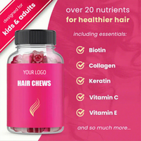 Gummies à la biotine OEM ODM, véganes, pour adultes et adolescents, pour la croissance des cheveux, des ongles et des soins de la peau, vitamines personnalisables