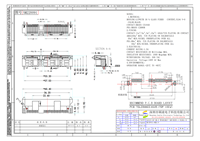Connecteur de montage sur circuit imprimé Soulin SATA 7+15 broches H8.9 sous carte avec contact en laiton à double pôle SMT