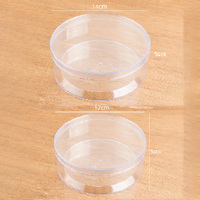 Boîte alimentaire carrée en plastique PS transparente, pliable et recyclable, avec emballage en acétate transparent