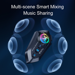 Y12 Pro xe máy Mũ bảo hiểm BT Tai nghe <span class=keywords><strong>intercom</strong></span> 500M trợ lý giọng nói trộn âm nhạc chia sẻ IP56 bụi và không thấm nước - Product Image 5