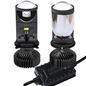 Proyektor Canbus H4 Lampu Depan Mobil Lensa LED Mini Y6D, Bola Lampu Sorot Rendah 36W Hi Low
