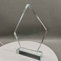 Prix d'usine de gros Gravure au laser personnalisée Trophée en verre Trophée en cristal vierge pour souvenir
