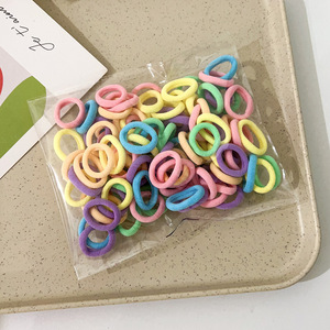 Anneaux de <span class=keywords><strong>cheveux</strong></span> en tissu éponge extensible sans couture pour les tout-petits petites filles 100 pièces/sac attaches de <span class=keywords><strong>cheveux</strong></span> de bébé bandes de <span class=keywords><strong>cheveux</strong></span> pour enfants doux sans dommage - Product Image 2