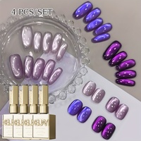 XEIJAYI Vernis à ongles gel UV Nine purple Fire, lot de 4 couleurs, fournitures pour ongles, sans HEMA, sans TPO, norme UE, usine OEM ODM, vente en gros