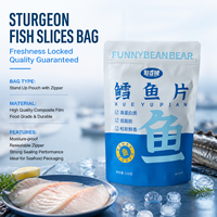 Sachet refermable personnalisé de 250g pour filets de poisson séchés, qualité alimentaire, anti-humidité, pour snacks de fruits de mer, emballage écologique