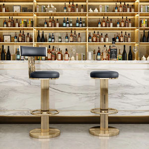 High quality direct from factory Custom kitchen gold chair modern bar <b>stool</b> luxury stainless steel Nordic velvet bar chair - Product Image 5