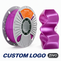 PLA Sutra Ungu Kustom 1.75mm 1KG Spool Pabrik OEM Grosir Kit Profesional Printer 3D Berkualitas Tinggi Kilau Sutra Cina