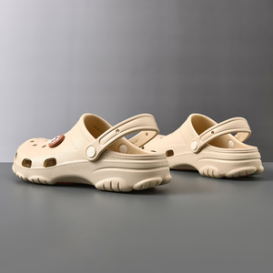<b>Clogs</b> Summer Breathable Non Slip Thick Sole Beach Casual Sandals Size 40 41 42 43 44 45 Beige Gray Black Khaki - Product Image 3