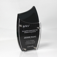 Trophée personnalisé en acrylique avec logo sur mesure, plaque de reconnaissance d'entreprise pour événements professionnels
