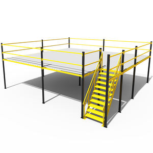 أرفف منصة نقالة مضلعة ميزانين بهيكل صلب مزدوج أرفف أرضية ميزانين - Product Image 1