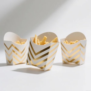 Boîte à frites biodégradable et recyclable avec logo personnalisé, plateau pour chips, boîte pour nuggets de poulet frit, boîte à snacks, restauration rapide - Product Image 2