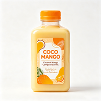 Étiquettes de bouteilles de boisson à la noix de coco et à la mangue Haoxuan, autocollantes, imprimées, imperméables, service OEM