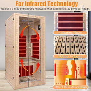 <span class=keywords><strong>Sauna</strong></span> Modular Interior Personalizada, Mini <span class=keywords><strong>Sauna</strong></span> Seca de Madera de Hemlock para 1 Persona, con Infrarrojos Lejanos, para el Hogar - Product Image 2