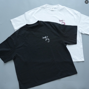 Camiseta con estampado de algodón DTG Boxy de 240G, camiseta de diseño personalizado, camiseta con logotipo propio personalizado, camisetas de gran tamaño para hombre - Product Image 1