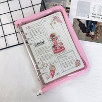 Classeur à Fermeture Éclair A5 A6 Kpop Transparent pour Cartes Photo, Album Photo DIY, Organisateur de Sac à Feuilles Mobiles 6 Trous, Carnet