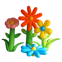 Beau modèle de fleur gonflable géant suspendu pour la décoration de fête et d'activité