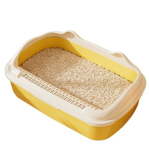 Xiangchang Teng Extra <b>Large</b> Cat Litter <b>Box</b> 10.5cm High Semi Enclosed Open Design Durable Plastic For Cats And Dogs - Product Image 3