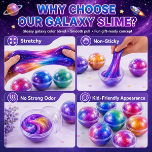 Set de Slime Galáctico al por Mayor, Juguetes de Slime Elástico Brillante y Colorido para Regalos de Fiesta Infantiles, Kit de Juego Sensorial OEM para Venta al por Mayor - Product Image 4