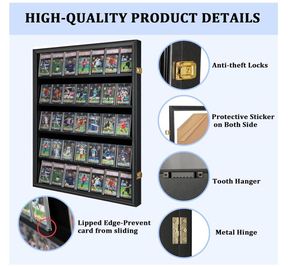 35 phân loại thẻ thể thao hiển thị trường hợp thẻ bóng chày hiển thị khung UV bảo vệ có thể khóa tủ tường cho bóng rổ sưu tập - Product Image 4