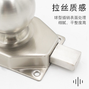 Stainless Steel Ball Bolt <b>Lock</b> Handle Surface Mount <b>Bathroom</b> <b>Door</b> Security Plug Modern Simple Design - Product Image 2