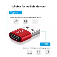 Adaptador tipo C USB C hembra a USB2.0 USB 2,0 A macho OTG Adaptador convertidor adaptador compatible con 12V 3A PD carga rápida