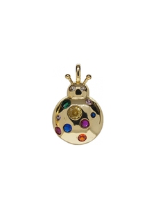 PM50500 Pendentif en cuivre plaqué or <span class=keywords><strong>micro</strong></span>-pavé avec zircone cubique pour coccinelle miraculeuse insecte breloque animale pour la fabrication de bijoux à bricoler soi-même - Product Image 2