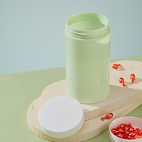 Offre Spéciale – Pot Rond en Plastique PET Finition Pastel, 68 mm de Largeur, 400 ml, avec Couvercle à Vis, Idéal pour l'Emballage de Comprimés, Bonbons Gélifiés et Snacks en Vente au Détail