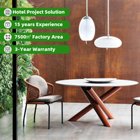 Ensemble de chaises d'extérieur pour hôtel, table et chaises de patio, chaise de salle à manger d'extérieur en aluminium pour jardin, mobilier d'extérieur pour hôtel