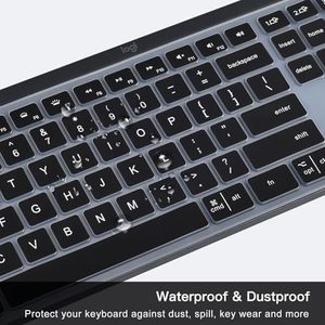 Cho <span class=keywords><strong>LOGITECH</strong></span> MX phím S tiên tiến chiếu sáng bàn phím không dây Bìa Craft Bảo vệ Silicone da cho bàn phím màu đen bảo vệ - Product Image 5