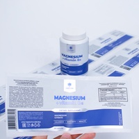 Étiquettes personnalisées OEM pour vitamines, en BOPP mat, anti-lumière, avec impression en braille en relief pour flacons de compléments alimentaires
