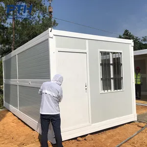 Casa de seguridad portátil para el hogar, contenedor de Casa de montaje rápido, plegable, prefabricado, a bajo precio