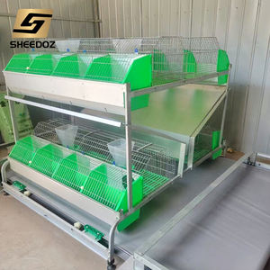 Nouvelle <span class=keywords><strong>cage</strong></span> d'élevage pour lapines SHEEDOZ de type H en acier galvanisé avec une longue durée de vie - Product Image 2