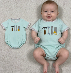 RTS Boutique Vêtements pour bébés filles, Barboteuse bulle mignonne pour tout-petits avec broderie, Body décontracté pour nouveau-né, Vente en gros - Product Image 3