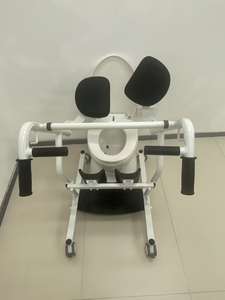 كرسي نقل المرضى المتحرك 3 في 1 شديد التحمل بمقعد واسع لنقل المرضى بأمان، قابل للتحويل إلى كرسي استحمام ومرحاض وكرسي متحرك - Product Image 3