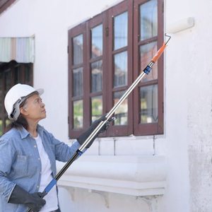 Phổ ren kim loại tip đa mục đích sơn Con lăn mở rộng cực Trọng lượng nhẹ thép mạnh mẽ telescoping cực cho bụi - Product Image 2