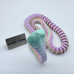 Nouvelles serpents en plastique imprimés en 3D de 60 cm et 120 cm, jouets de cobra avec articulations mobiles, en PLA, design coloré - Product Image 1