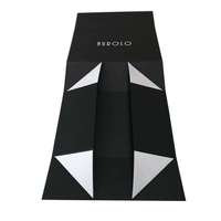 Carton recyclable avec logo personnalisé grande boîte pliable à aimant rigide boîtes d'emballage faites à la main pliable noir à fermeture magnétique