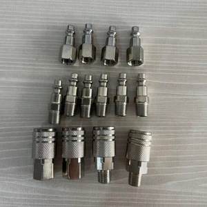 ชุดข้อต่อเร็วสำหรับเครื่องอัดอากาศแบบเกลียว 1/4 นิ้ว NPT จำนวน 14 ชิ้น แบบตัวผู้ ตัวเมีย แบบภายในและภายนอก - Product Image 3