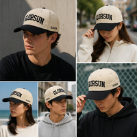 Casquette de baseball personnalisée brodée en 3D, style camper bicolore, 5 panneaux structurés, fabricant de casquettes