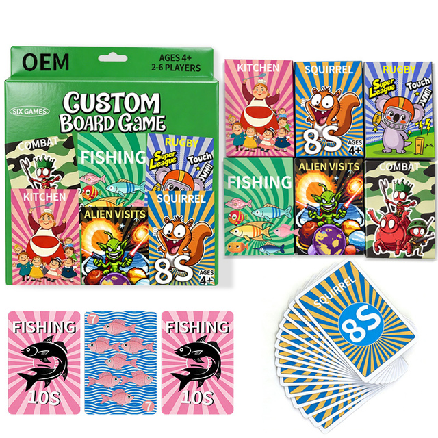 Wholesale Custom Six-in-One Family Children's Educational Game Card Paper Material Senfutong Brand Professional OEM Service