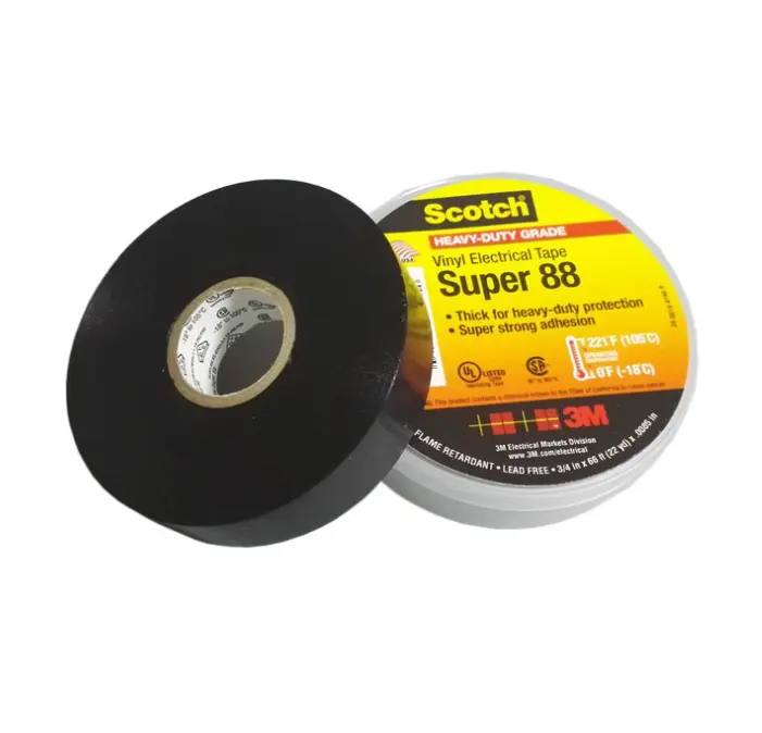 Waterproof 88# Black All-Weather Vinyl PVC Electrical Insulation Tape heavy duty masking tape
