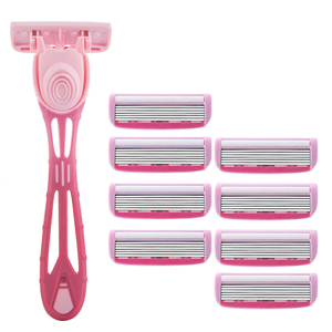 Donne rosa rasoio In acciaio inox lame sicuri per capelli rasoio per il braccio/ascella/gamba/Bikini rasoio di fabbrica In cina - Product Image 5