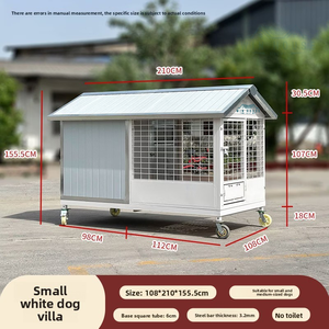 Villa per Cani Hi-Tech Futuristica in Ferro Battuto per Esterni, Gabbia Facile da Montare per Pastore Australiano, Resistente alle Intemperie - Product Image 3
