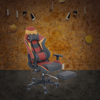 Chaise de bureau pivotante et réglable en hauteur en PU, design racing, pour grands et grands-tailles, idéale pour le gaming sur ordinateur, en promotion, avec fonction rotative