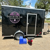 Remorque de toilettage mobile sur mesure pour animaux de compagnie avec structure en acier inoxydable et fibre de verre pour le toilettage des chiens et des chats
